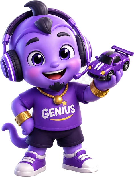 Genius Kids com um carrinho